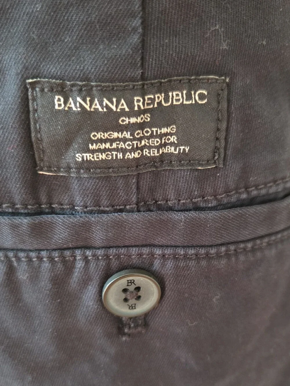 Banana Republic Black Lived-In Slim-Straight Pants